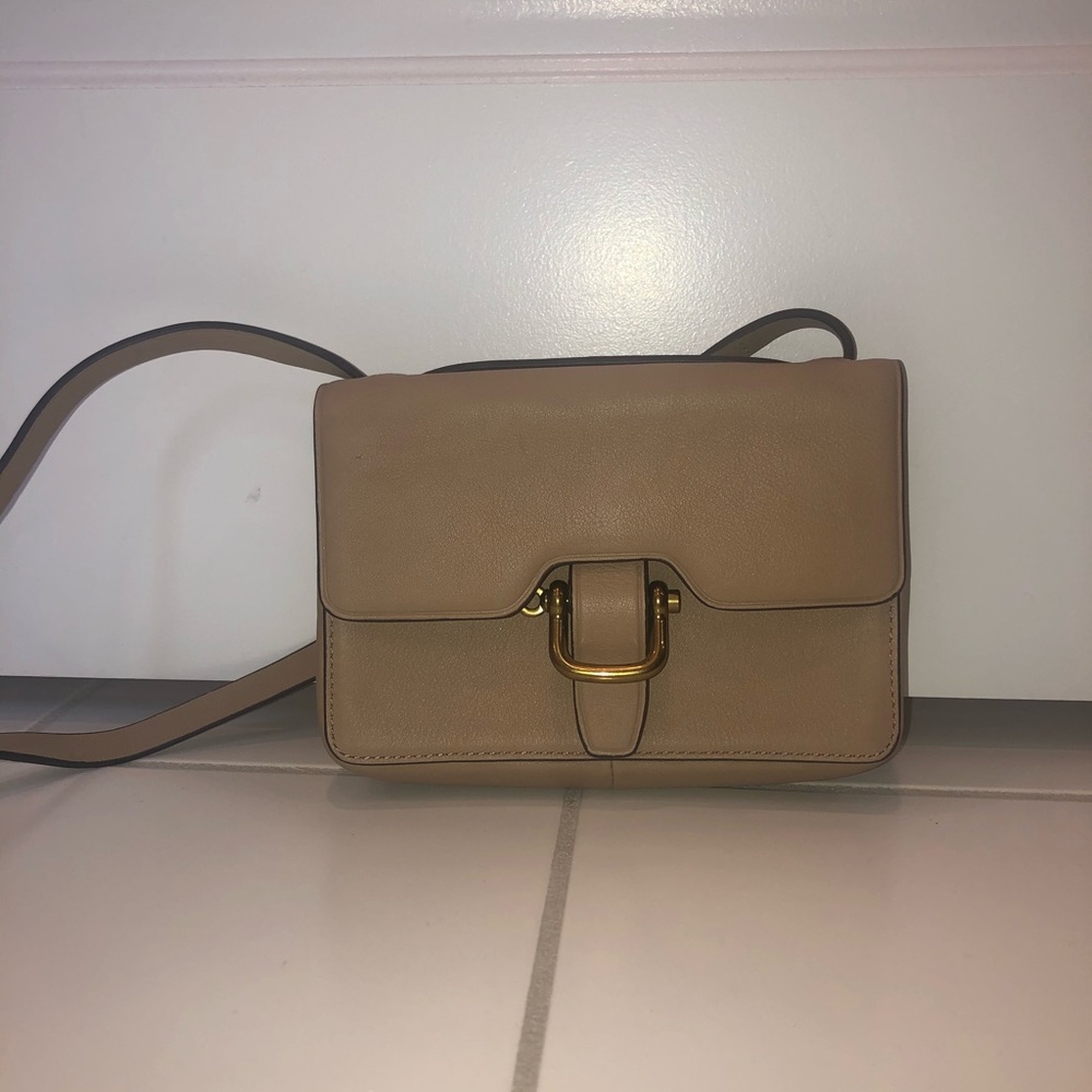 J. Crew small tan-colored crossbody bag